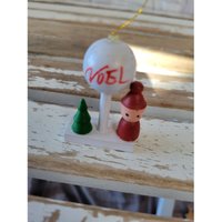 Vintage Holz Noel Männlicher Baum Mini Ornament Weihnachtsbaum Urlaub Wohndekor von elegantcloset21