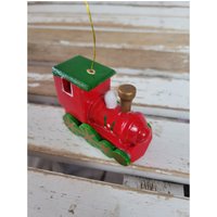 Vintage Holzzug Lokomotive Ornament Weihnachtsbaum von elegantcloset21