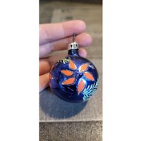 Vintage Mini Blau Floral Mistel Kugel Ornament Weihnachten Urlaub Zu Hause Baum Dekor von elegantcloset21