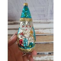 Vintage Zauberer Glas Weihnachtsmann Ornament Weihnachtsbaum Urlaub Wohnkultur von elegantcloset21