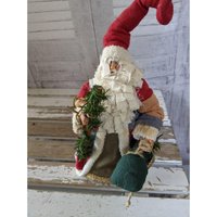 Weihnachtsmann Mini Baumspitze Figur Statue Weihnachtsdekor Urlaub Baum As Is von elegantcloset21