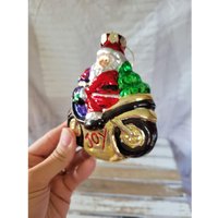 Weihnachtsmann Motorrad Ornament Weihnachten Urlaub Glas Baum von elegantcloset21