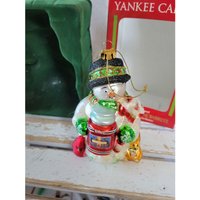 Yankee Candle Christopher Snowbrite Schneemann Ornament Glas Xmas Urlaub Baum von elegantcloset21