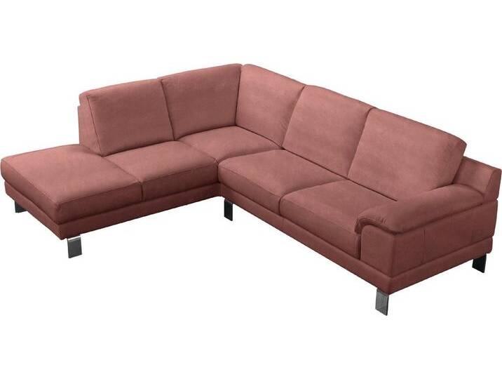 Egoitaliano Ecksofa Shakira, Design und Sitzkomfort auf hohem Niveau, tolle Details, mit Ottomane, L-Form, elegante Metallfüße, braun, cedar wood von elegante