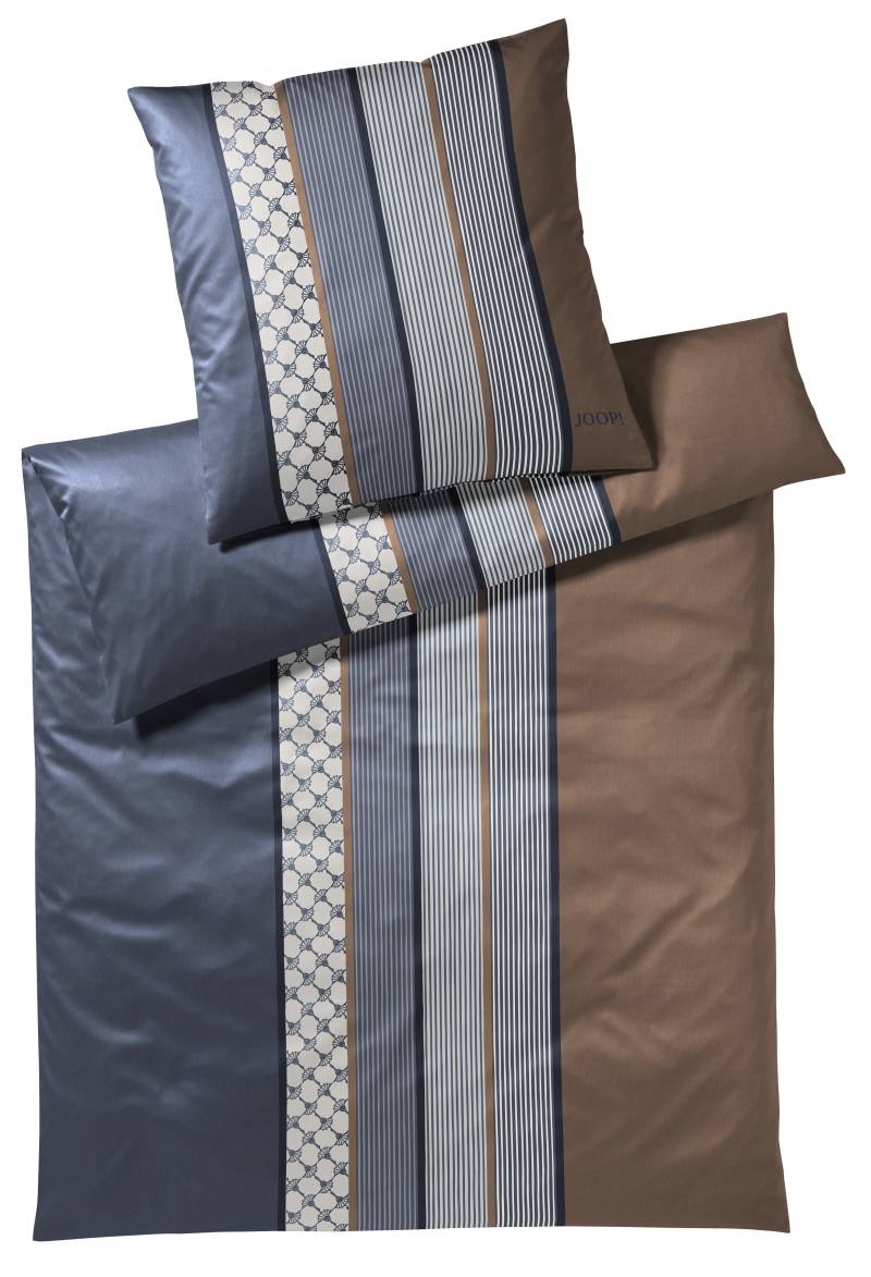 Elegante Bettwäsche Joop! 135x200 cm CORNFLOWER STRIPES in Cornfower Stripes deep ocean von elegante
