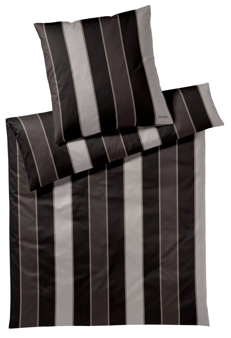 Elegante Bettwäsche Joop! 155x220cm PAISLEY STRIPES in grau/schwarz,braun von elegante