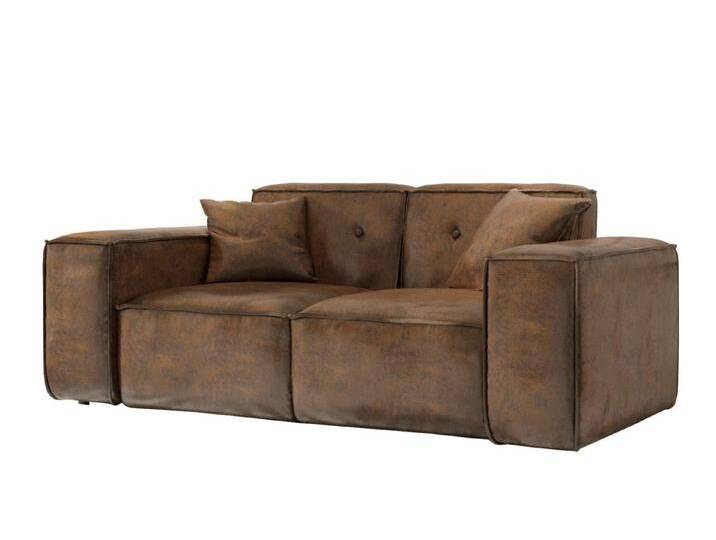 Friderik-EU 2-Sitzer Sofa LUGA 186 cm – elegante 2-Sitzer Couch mit gesteppter Rückenlehne, Gobi 03 von elegante