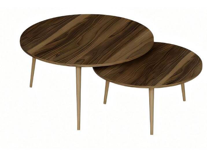 JVmoebel Beistelltisch Elegante braune Holz Beistelltische im modernen Stil (Beistelltisch 1, Beistelltisch 2), Made in Europe, braun von elegante