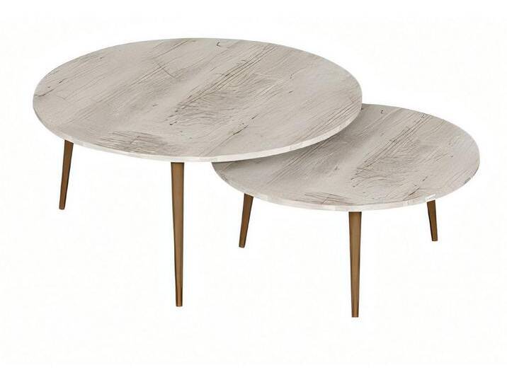 JVmoebel Beistelltisch Elegante graue Holz-Beistelltische im modernen Stil, vielseitiges Set (Beistelltisch 1, Beistelltisch 2), Made in Europe, grau von elegante