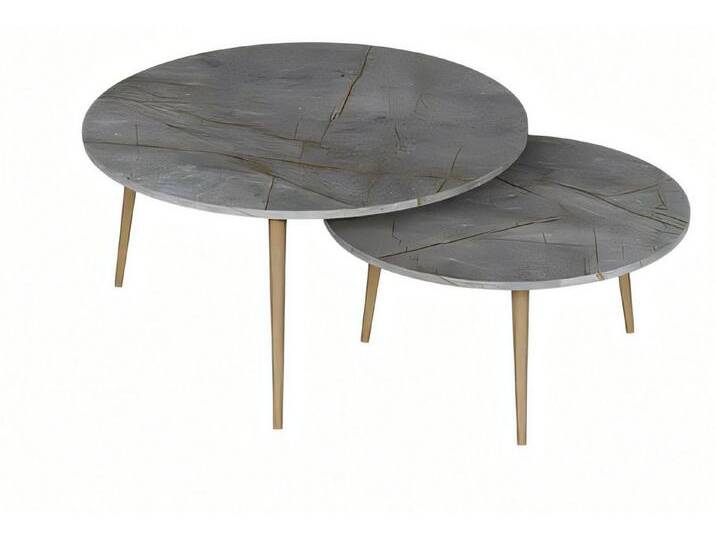 JVmoebel Beistelltisch Elegante graue Holz-Beistelltische im modernen Stil (Beistelltisch 1, Beistelltisch 2), Made in Europe, grau von elegante