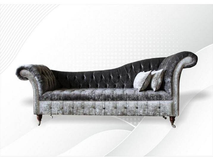 JVmoebel Chaiselongue Elegante Chesterfield Chaiselongue in Stoff und Leder 1-Sitzer, 1 Teile, Made in Europa, grau JVmoebel Chaiselongue Elegante Chesterfield Chaiselongue in Stoff und Leder 1-Sitzer, 1 Teile, Made in Europa, grau von elegante