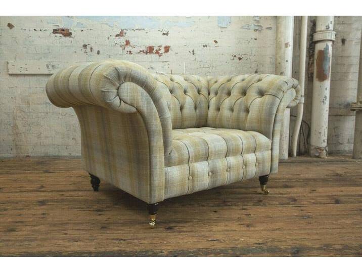 JVmoebel Chesterfield-Sessel Klassisches graues Sofa – Elegante Polstergarnitur für 1-2 Personen, Made in Europa, grau von elegante