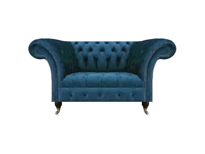 JVmoebel Chesterfield-Sofa Elegante Chesterfield Couch Zweisitzer in Blau – Textilsitzmöbel, 1 Teile, Made in Europa, blau JVmoebel Chesterfield-Sofa Elegante Chesterfield Couch Zweisitzer in Blau – Textilsitzmöbel, 1 Teile, Made in Europa, blau von elegante