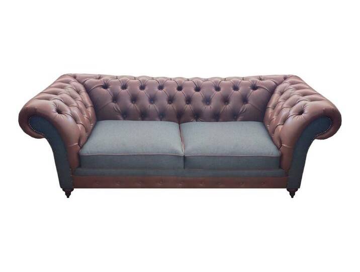 JVmoebel Chesterfield-Sofa Elegante Chesterfield Couch aus braunem Leder für Wohnzimmer 2-Sitzer, 1 Teile, Made in Europa, braun JVmoebel Chesterfield-Sofa Elegante Chesterfield Couch aus braunem Leder für Wohnzimmer 2-Sitzer, 1 Teile, Made in Europa, braun von elegante