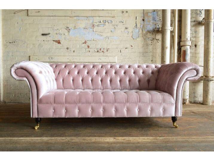 JVmoebel Chesterfield-Sofa Elegante Chesterfield Stoffcouch für 3 Personen – Relaxsofa, Made in Europa, rosa JVmoebel Chesterfield-Sofa Elegante Chesterfield Stoffcouch für 3 Personen – Relaxsofa, Made in Europa, rosa von elegante