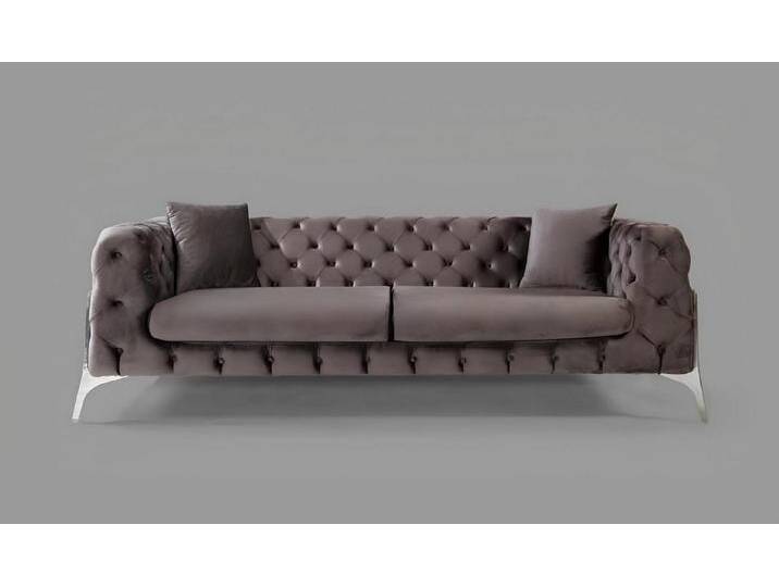 JVmoebel Chesterfield-Sofa Elegante Graue Chesterfield 3-Sitzer Couch im Modernen Design, Made in Europa, braun JVmoebel Chesterfield-Sofa Elegante Graue Chesterfield 3-Sitzer Couch im Modernen Design, Made in Europa, braun von elegante