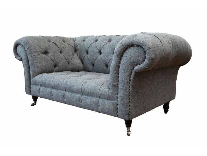 JVmoebel Chesterfield-Sofa Elegante graue Chesterfield Couch 2-Sitzer Sofa Neu, Made in Europa, grau JVmoebel Chesterfield-Sofa Elegante graue Chesterfield Couch 2-Sitzer Sofa Neu, Made in Europa, grau von elegante
