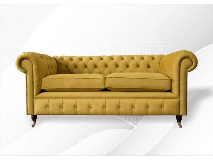 JVmoebel Chesterfield-Sofa Elegante zeitgemäße Möbel für Ihr stilvolles Zuhause, Made in Europa, gelb von elegante
