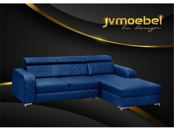 JVmoebel Ecksofa Elegante L-förmige Couch aus Leder und Textil für modernes Wohnen, Made in Europa, blau JVmoebel Ecksofa Elegante L-förmige Couch aus Leder und Textil für modernes Wohnen, Made in Europa, blau von elegante
