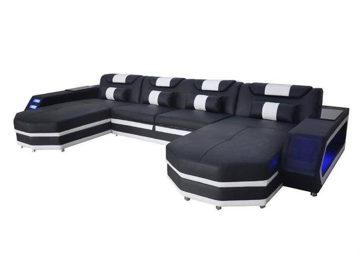 JVmoebel Ecksofa Elegante Leder-Ecke zum Polstern in Schwarz, Made in Europa, schwarz JVmoebel Ecksofa Elegante Leder-Ecke zum Polstern in Schwarz, Made in Europa, schwarz von elegante