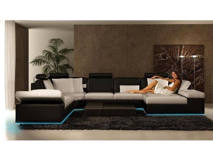 JVmoebel Ecksofa Elegante Ledercouch Wohnlandschaft Sofa Garnitur für Ihr Zuhause, Made in Europa, schwarz JVmoebel Ecksofa Elegante Ledercouch Wohnlandschaft Sofa Garnitur für Ihr Zuhause, Made in Europa, schwarz von elegante