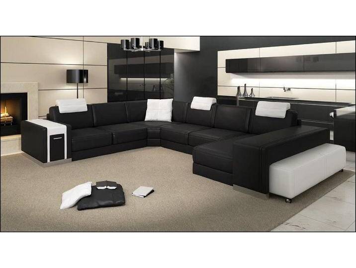 JVmoebel Ecksofa Elegante Polsterecke Sofa XXL Ledercouch Schwarz, Made in Europa, schwarz JVmoebel Ecksofa Elegante Polsterecke Sofa XXL Ledercouch Schwarz, Made in Europa, schwarz von elegante