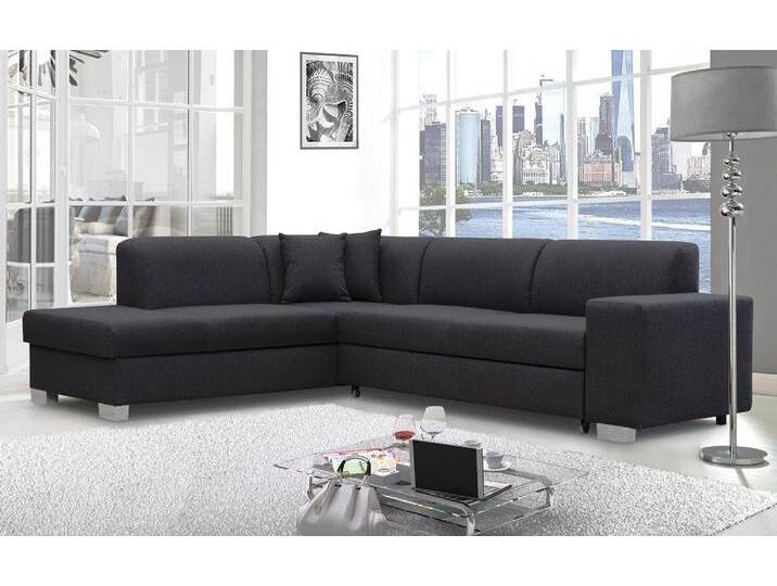 JVmoebel Ecksofa Elegante Schlafcouch mit Bettfunktion in Schwarz, Made in Europa, schwarz von elegante