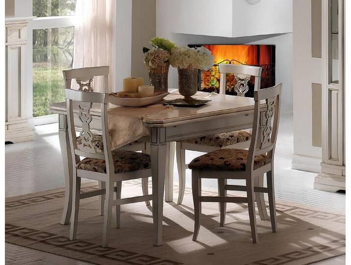 JVmoebel Esstisch Elegante Möbelgestaltung für stilvolle Wohnräume, Made in Europa, weiß von elegante