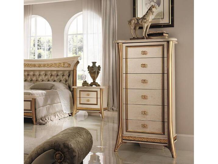 JVmoebel Hochkommode Luxuriöse Holzkommode - Elegante Regale und Schränke für Ihr Zuhause, Made in Europa, beige von elegante