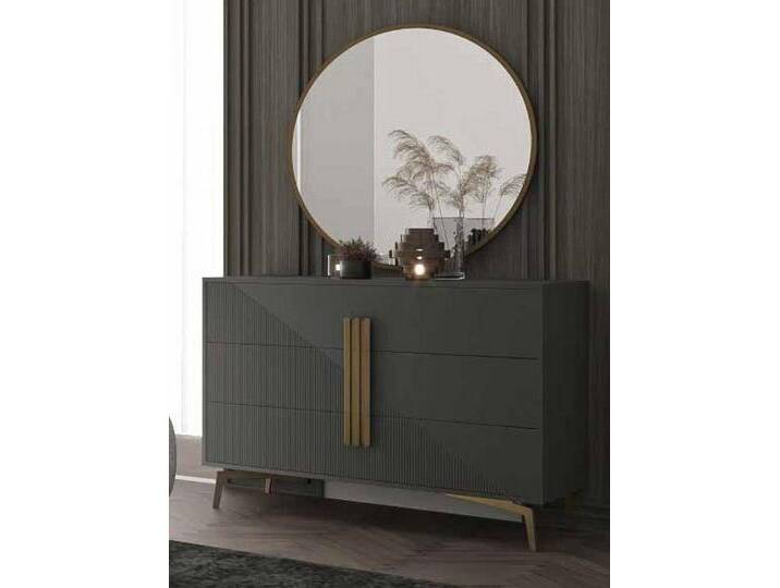 JVmoebel Kommode Elegante Graue Holzkommode im italienischen Stil – Neuheit (1 St., Kommode), Made in Europa, grau von elegante