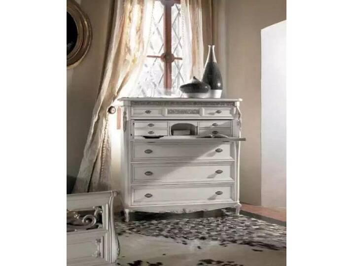 JVmoebel Kommode Elegante Holzmöbel für das Wohnzimmer im klassischen Stil kaufen (1 St., 1x Kommode), Made in Europa, weiß von elegante