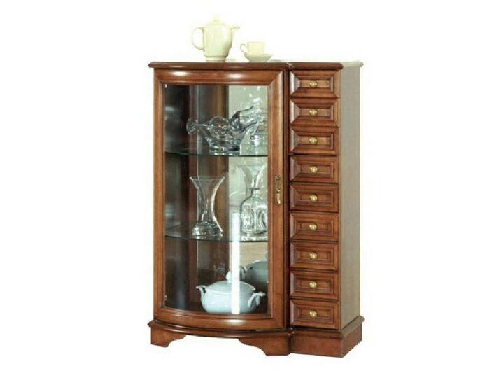 JVmoebel Kommode Elegante Vitrine Kommode – Stilvoller Kommodenschrank für Ihr Zuhause, Made in Europa, braun von elegante