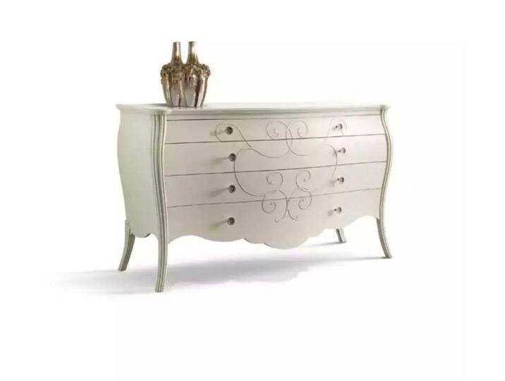 JVmoebel Kommode Elegante Weiße Holzkommode im klassischen Design für Luxusambiente (1 St., 1x nur Kommode), Made in Europa, weiß von elegante