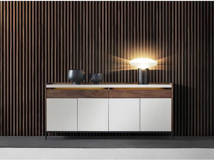 JVmoebel Kommode Elegante Wohnzimmermöbel mit exquisiter Kommode im Premium-Design (Kommode), Made in Europa, braun weiß von elegante