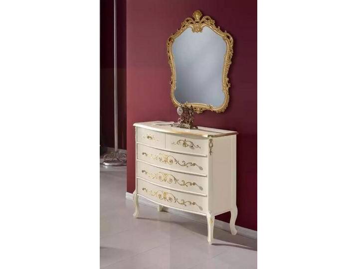 JVmoebel Kommode Elegante weiße Holzkommode für das Wohnzimmer mit Schubladen (1 St., Nur Kommode), Made in Europa, weiß von elegante