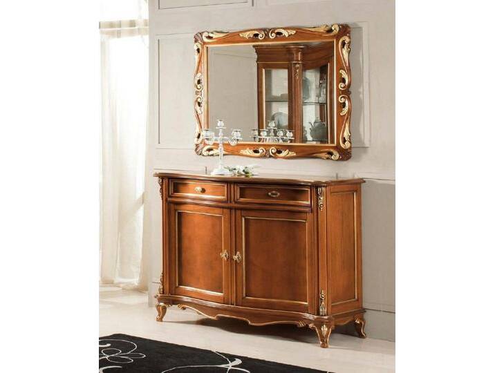 JVmoebel Kommode Massives Holzsideboard in Braun – Elegante Anrichte und Kommode, Made in Europa, braun von elegante