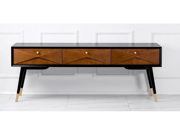 JVmoebel Konsolentisch Holz Sideboard Konsole in Braun - Elegante Kommode für jeden Raum, Made in Europa, schwarz JVmoebel Konsolentisch Holz Sideboard Konsole in Braun - Elegante Kommode für jeden Raum, Made in Europa, schwarz von elegante