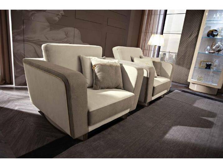 JVmoebel Loungesessel Elegante italienische Sofas und Stühle aus hochwertigem Textil kaufen, Made in Europa, beige JVmoebel Loungesessel Elegante italienische Sofas und Stühle aus hochwertigem Textil kaufen, Made in Europa, beige von elegante