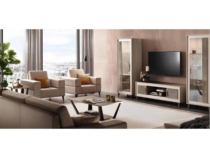 JVmoebel Lowboard Elegante braune Kommode für das Wohnzimmer - Stilvolles Möbelstück, Made in Europa, grau von elegante