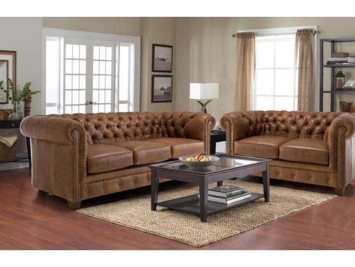 JVmoebel Polstergarnitur Elegante Ledercouch im 3+2 Design für gemütliches Wohnzimmer, Made in Europa, braun JVmoebel Polstergarnitur Elegante Ledercouch im 3+2 Design für gemütliches Wohnzimmer, Made in Europa, braun von elegante