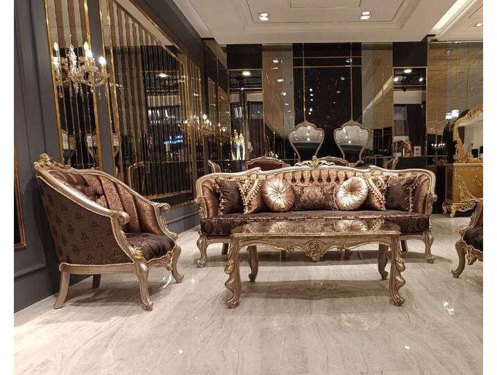 JVmoebel Polstergarnitur Elegante Sofagarnitur 3+1 Sitzer – Stoffgruppe fürs Wohnzimmer SOFORT von elegante