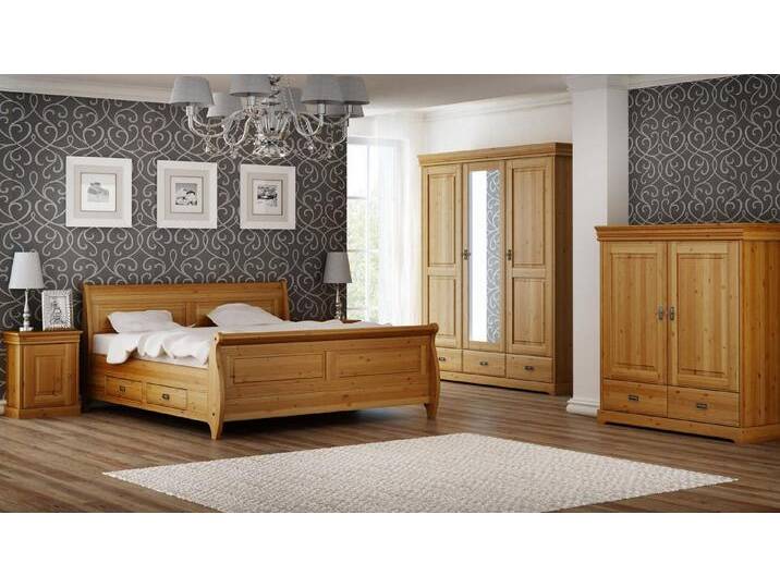 JVmoebel Komplettschlafzimmer Elegante Schlafzimmermöbel Set: Bett, Kleiderschrank, Nachttisch 5-tlg, Made in Europa, braun JVmoebel Komplettschlafzimmer Elegante Schlafzimmermöbel Set: Bett, Kleiderschrank, Nachttisch 5-tlg, Made in Europa, braun von elegante