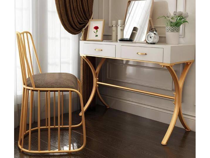 JVmoebel Schminktisch Weißer Schminktisch aus Holz – elegante Kommode für Ihr Zimmer, Made in Europa, weiß von elegante