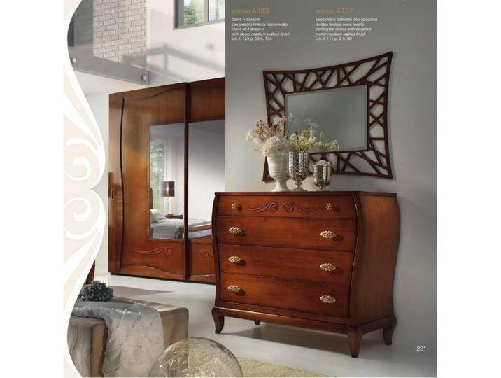 JVmoebel Schubkastenkommode Stylischer Holzschrank für moderne und elegante Aufbewahrung (Kommode), Made in Italy, braun von elegante