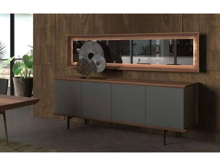 JVmoebel Sideboard Elegante Vitrine Grau Kommode Anrichte Möbel für Ihr Zuhause (1 St., Anrichte), Made in Europa, grau von elegante