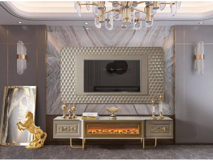 JVmoebel Sideboard Elegante Wohnwand mit Kamin und TV-Ständer für modernes Wohnen, Made in Europa, weiß JVmoebel Sideboard Elegante Wohnwand mit Kamin und TV-Ständer für modernes Wohnen, Made in Europa, weiß von elegante