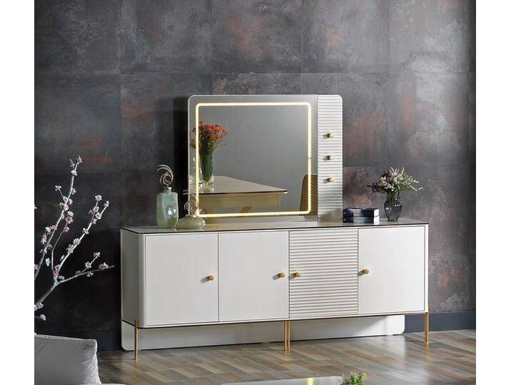 JVmoebel Sideboard Moderne Holzkommode für elegante Wohnambiente (1 St., 1x Sideboard), Made in Europa, weiß von elegante