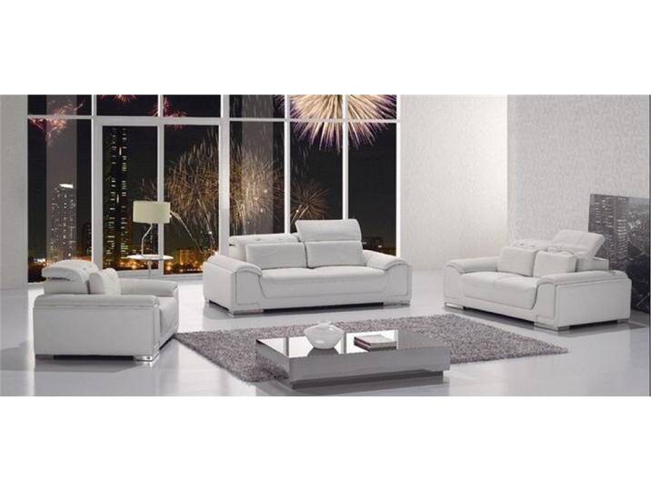 JVmoebel Sofa Design Polstersofa Set aus Leder – Elegante Couch-Garnitur, Made in Europa, weiß von elegante