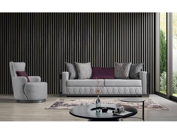 JVmoebel Polstergarnitur Elegante 2-teilige Sofagarnitur mit 3-Sitzer und Sessel aus Stoff, (2-tlg), Made in Europa, grau JVmoebel Polstergarnitur Elegante 2-teilige Sofagarnitur mit 3-Sitzer und Sessel aus Stoff, (2-tlg), Made in Europa, grau von elegante