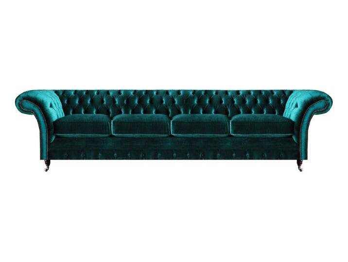 JVmoebel Sofa Elegante Chesterfield Grüne Polstercouch Moderner Vieristzer, Made in Europa, grün von elegante